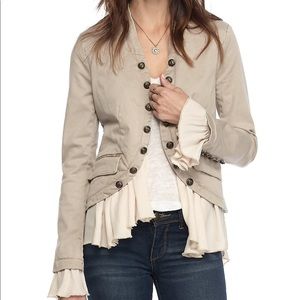 Free People Romantic Ruffle Jacket size M NWOT